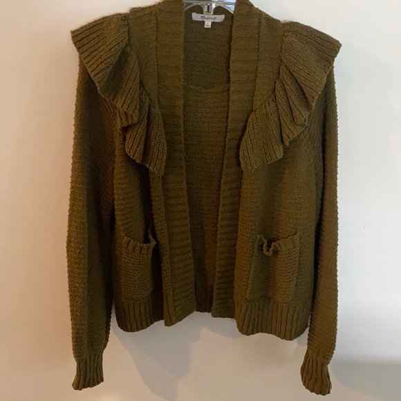 Madewell Ruffle Cardigan Sweater - Picture 3 of 7
